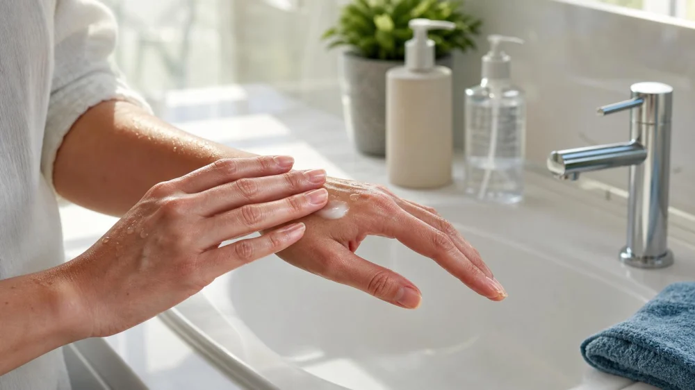 Hand Skin Care After Frequent Washing and Sanitizer