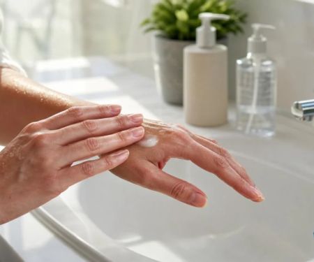 Hand Skin Care After Frequent Washing and Sanitizer